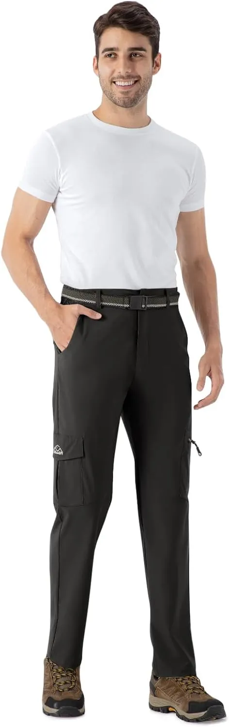 TBMPOY Men's Hiking Pants Lightweight 6 Cargo Pockets Quick Dry Water Resistant Outdoor Travel Work Fishing