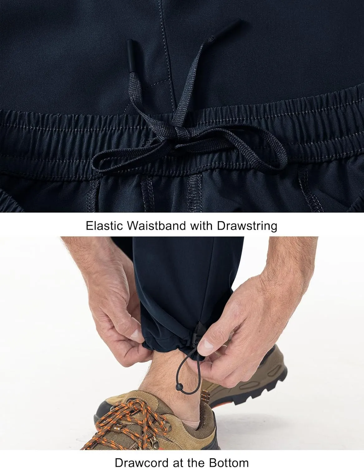TBMPOY Men's Lightweight Hiking Travel Pants Cargo Pockets Quick Dry Stretch Water Resistant Fishing Outdoor Work
