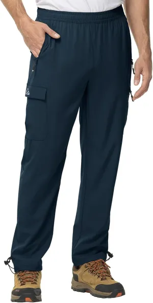TBMPOY Men's Lightweight Hiking Travel Pants Cargo Pockets Quick Dry Stretch Water Resistant Fishing Outdoor Work
