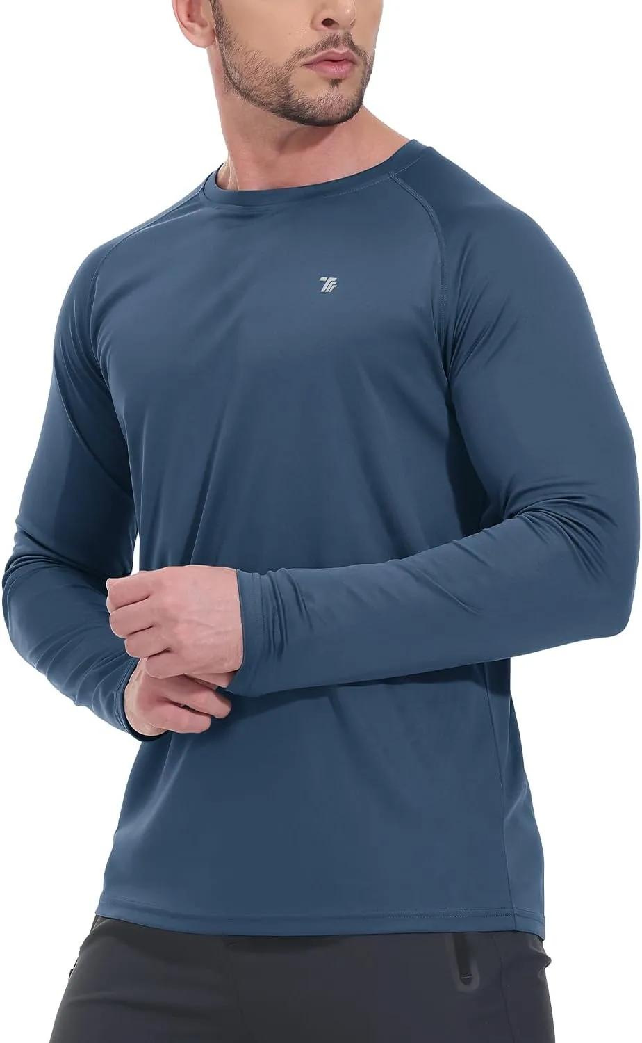 TBMPOY Mens Sun Protection Hiking Shirts Long Sleeve Water UPF 50  SPF UV Shirts Lightweight Fishing Hiking Swimming