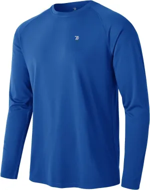 TBMPOY Mens Sun Protection Hiking Shirts Long Sleeve Water UPF 50  SPF UV Shirts Lightweight Fishing Hiking Swimming