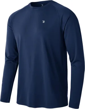 TBMPOY Mens Sun Protection Hiking Shirts Long Sleeve Water UPF 50  SPF UV Shirts Lightweight Fishing Hiking Swimming