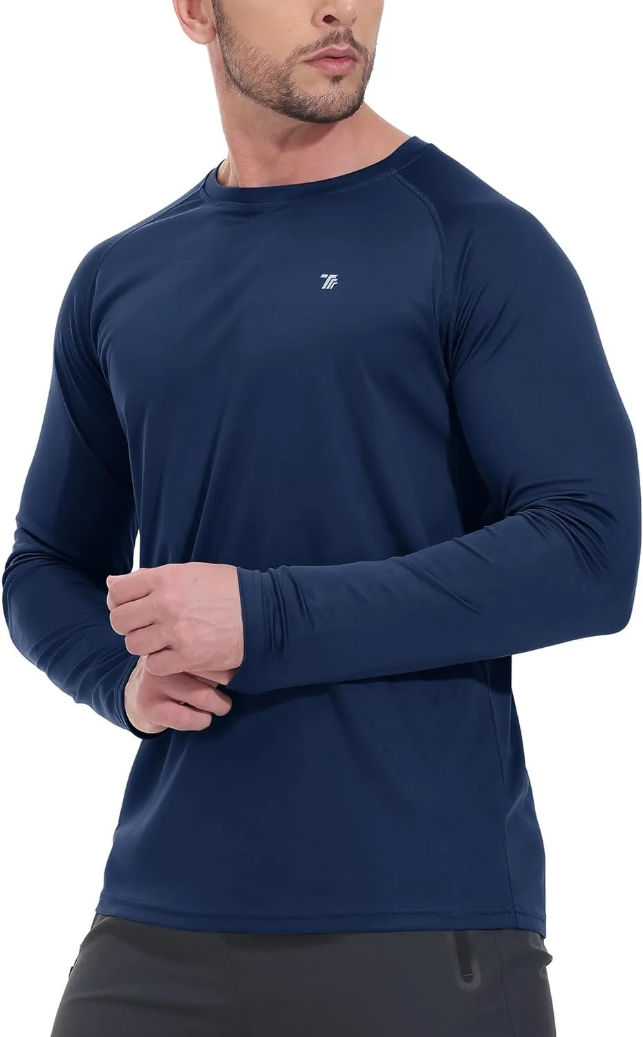 TBMPOY Mens Sun Protection Hiking Shirts Long Sleeve Water UPF 50  SPF UV Shirts Lightweight Fishing Hiking Swimming