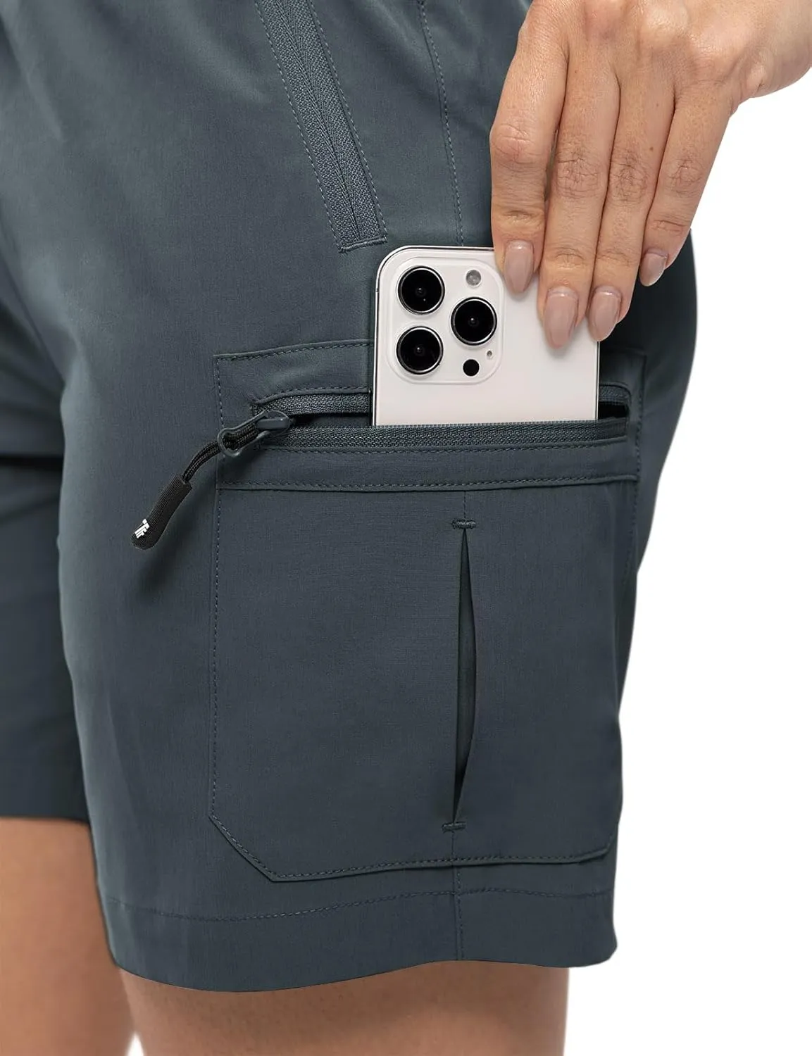 TBMPOY Women's Hiking Cargo Shorts Lightweight Quick Dry Athletic Summer Shorts Golf Travel Camping with Zipper Pockets