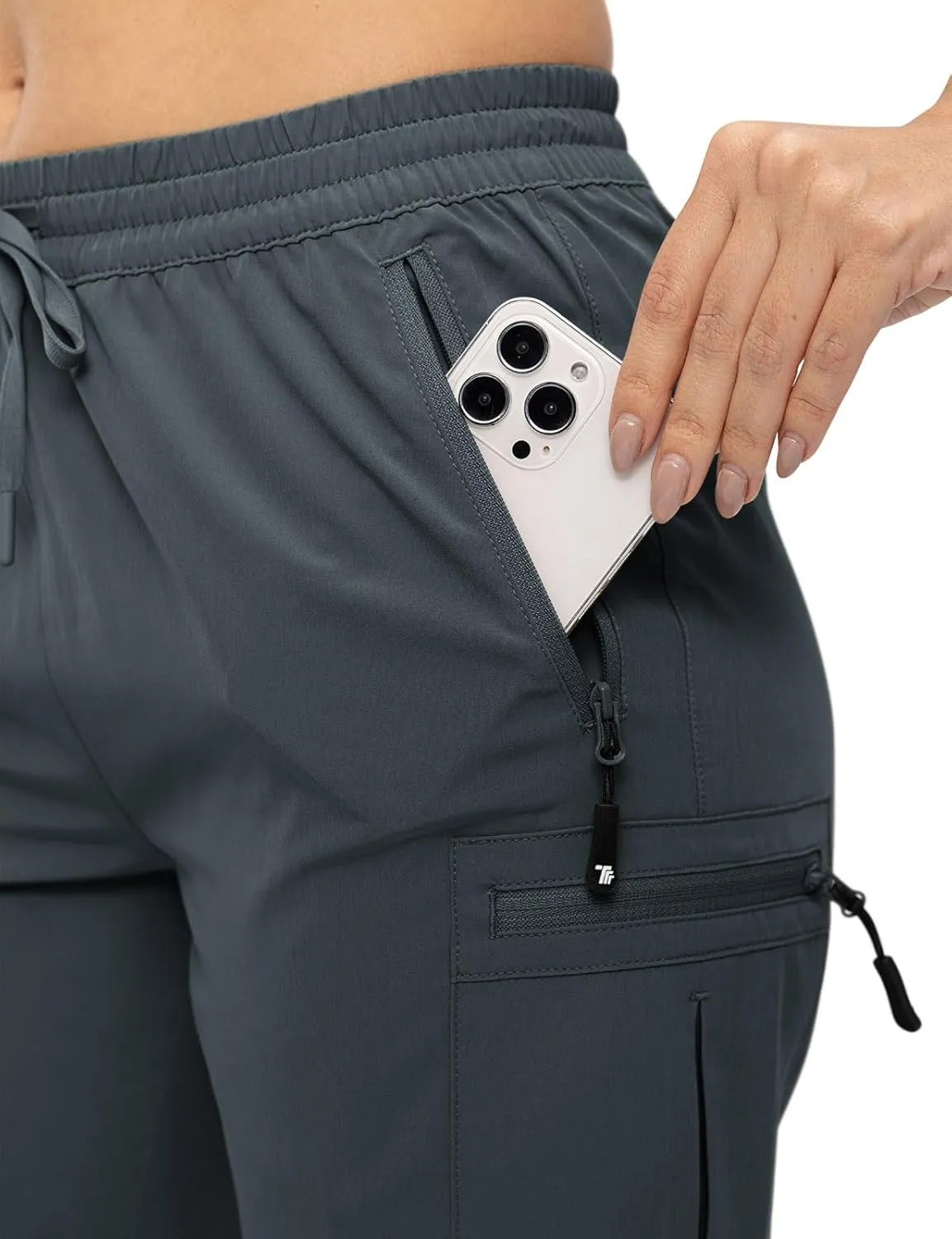 TBMPOY Women's Hiking Cargo Shorts Lightweight Quick Dry Athletic Summer Shorts Golf Travel Camping with Zipper Pockets