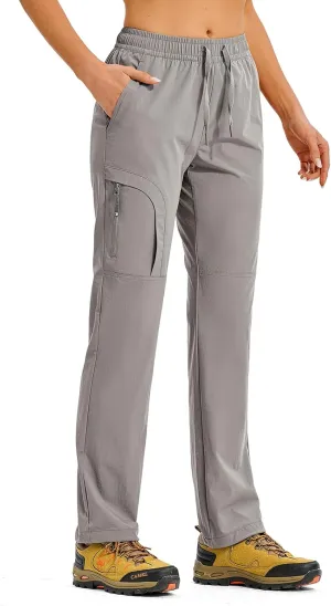 TBMPOY Women's Hiking Pants Water Resistant Lightweight Quick Dry Cargo Travel Fishing Work Camping