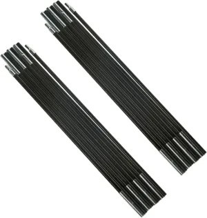 Tent Poles Replacement, Fibreglass Rod, Pre Assembled, Black Tent Poles for Camping, Backpacking, Tents Hiking Fishing