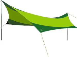 Tent Tarp Camping Tarp, 5-8 Person Outdoor Sun Shelter with Iron Poles, Camping Canopy Waterproof & UV-Protection Beach Sun Shade for Camping Hiking Fishing Picnic (Green)