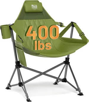TIMBER RIDGE Hammock Camping Chair, Oversized Swinging Chair with Adjustable Back and Seat Height, Portable Folding Rocking Camping Chair for Outdoor Lawn, Backyard and Patio, Supports 400lbs