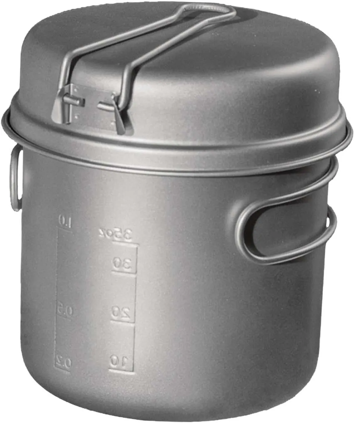 Titanium 1400ml Pot Outdoor Cooking Pot Picnic Hiking Portable Camp Compact Travel Barbecue Camping Cookware Cooking Utensils