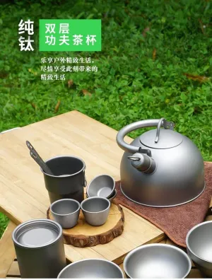Titanium Alloy Portable Outdoor Portable Tea Cup Water Cup(Ti30)