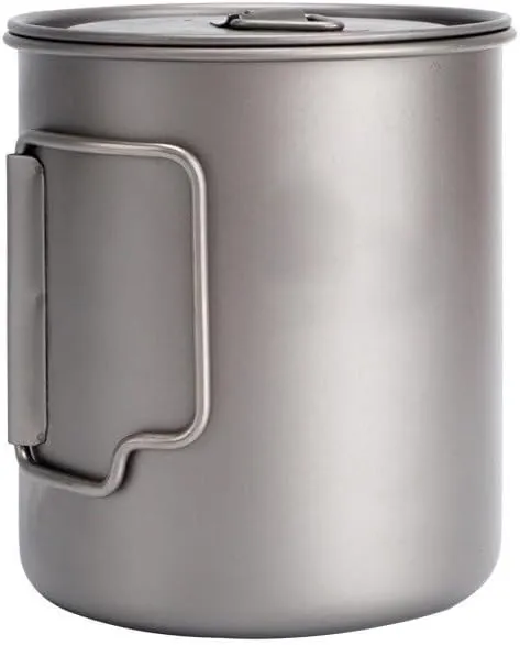 Titanium Water Cup 750ML Outdoor Camping Portable Coffee Cup That Can Boil Water