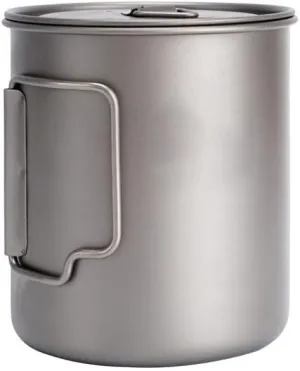 Titanium Water Cup 750ML Outdoor Camping Portable Coffee Cup That Can Boil Water