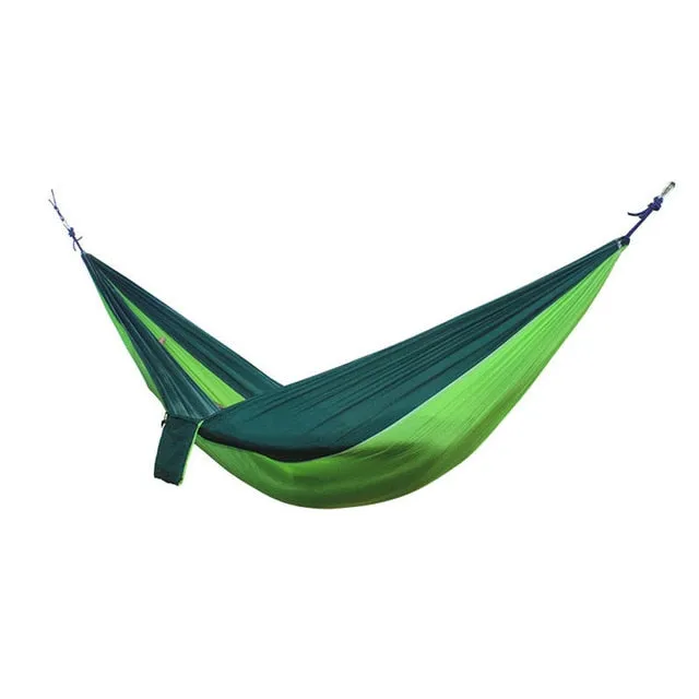 Top-rated Outdoor Carabiner Portable Hammock Adult Single With 2 Customizable Travel Double Survival Hunting Sleeping 2 Backpacking Bed Straps