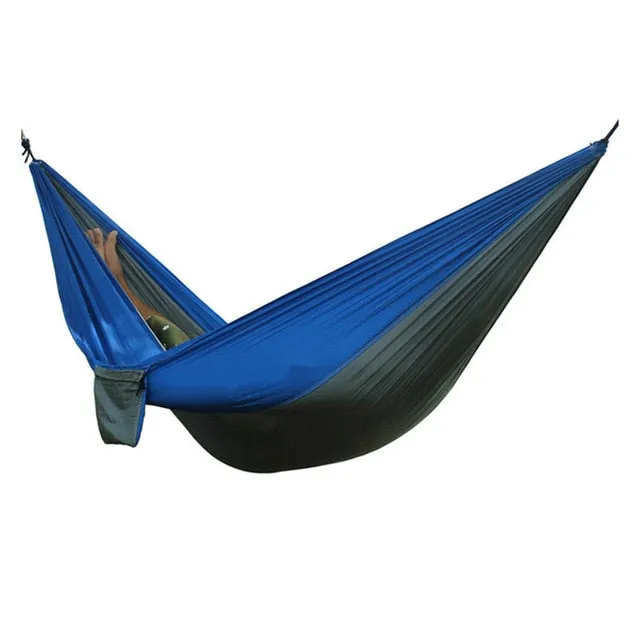 Top-rated Outdoor Carabiner Portable Hammock Adult Single With 2 Customizable Travel Double Survival Hunting Sleeping 2 Backpacking Bed Straps