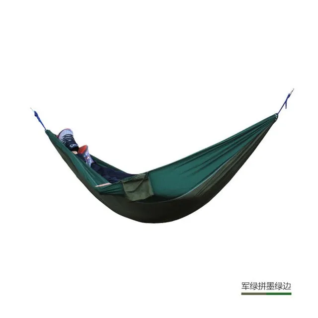 Top-rated Outdoor Carabiner Portable Hammock Adult Single With 2 Customizable Travel Double Survival Hunting Sleeping 2 Backpacking Bed Straps