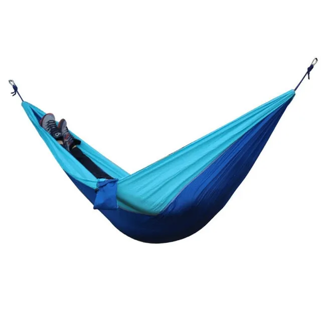 Top-rated Outdoor Carabiner Portable Hammock Adult Single With 2 Customizable Travel Double Survival Hunting Sleeping 2 Backpacking Bed Straps