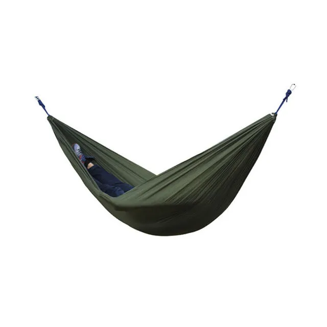 Top-rated Outdoor Carabiner Portable Hammock Adult Single With 2 Customizable Travel Double Survival Hunting Sleeping 2 Backpacking Bed Straps