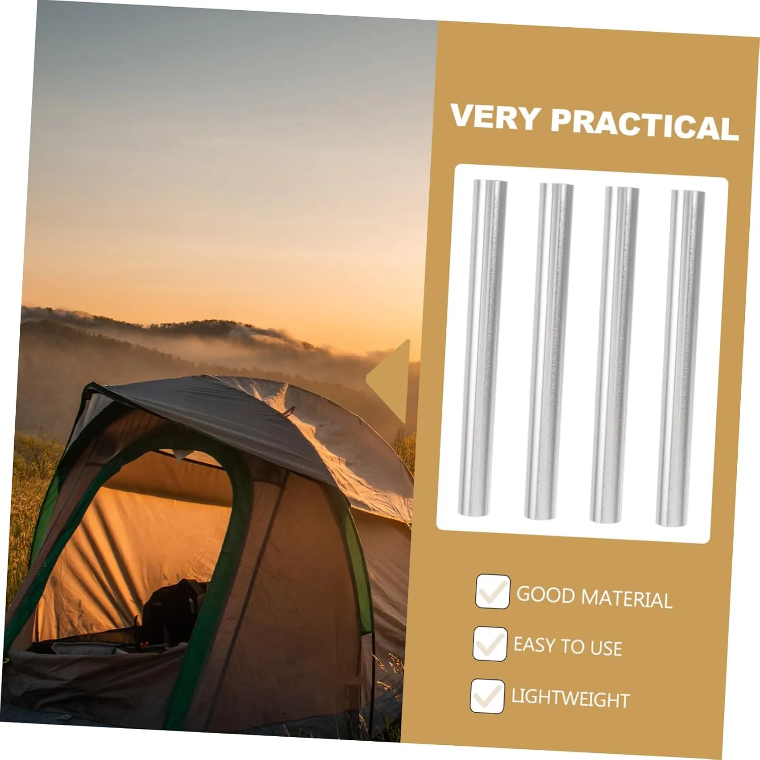 Totority Tent Tube Replacement Tent Pole Replacement Camping Tube Tent Pole Connectors Tent Poles Outdoor Tent
