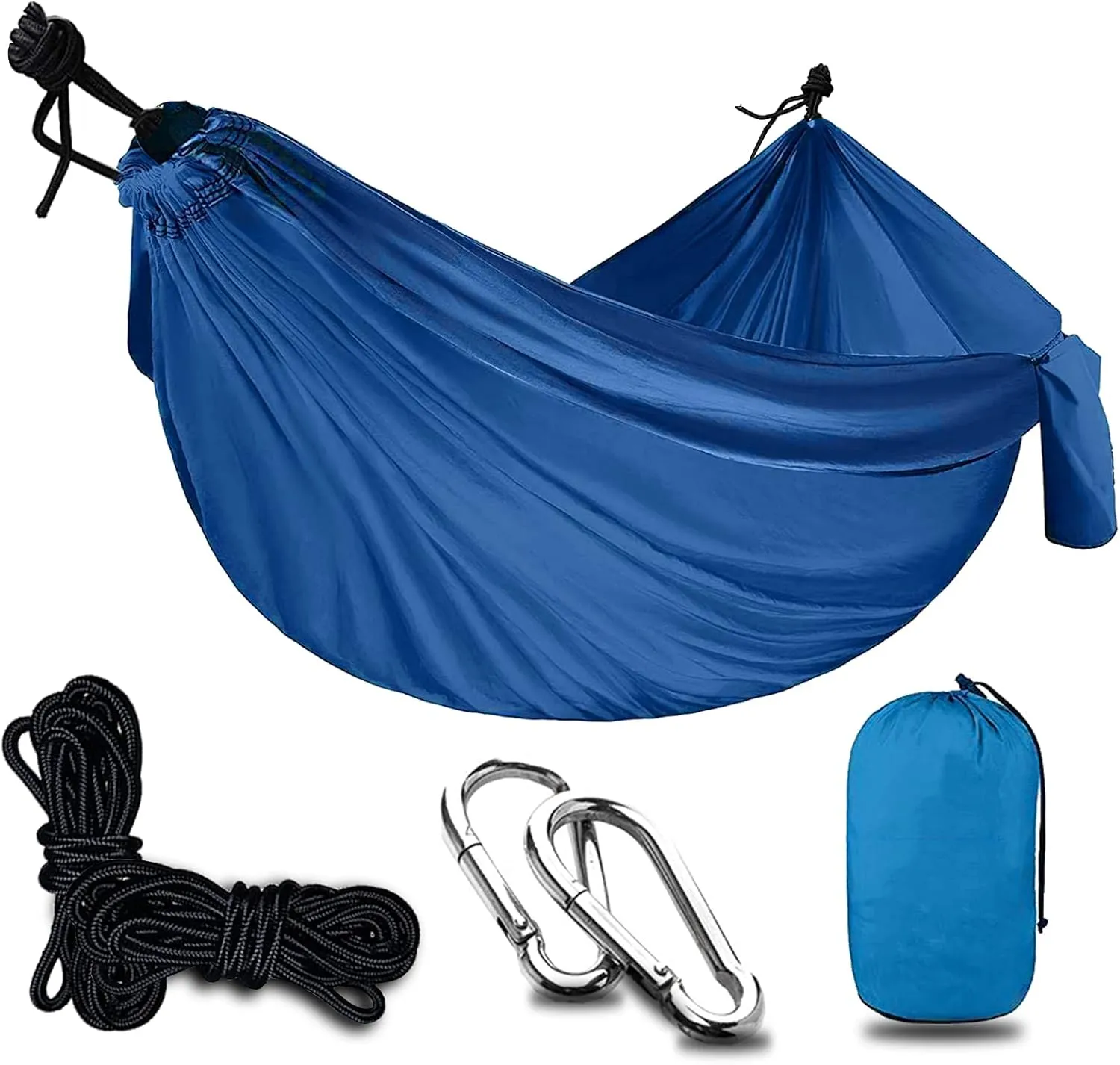 Travel Hammock, Outdoor Portable Hammock, Lightweight Camping Hammock 200kg Load Capacity for Camping, Backpacking, Survival, Outdoor Backyard Hiking,Blue