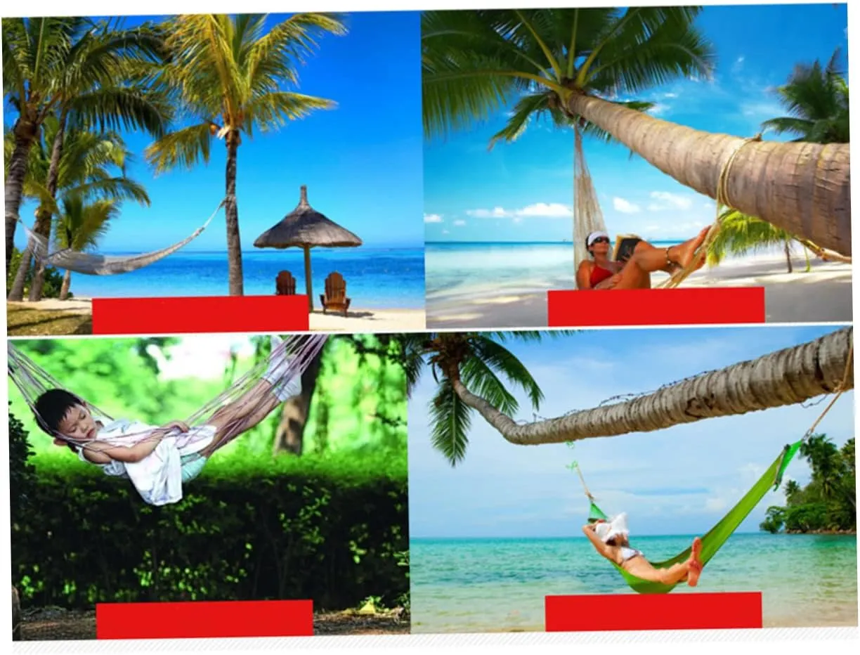 Travel Hammock Sleeping Swing Hammock Patio Hammock Backyard Hammock Portable Hammock Garden Hammock Swing Patio Hanging Chair Mesh Rope Hammocks Big Hammock Outdoor (Blue 240 * 80 * 05cm)