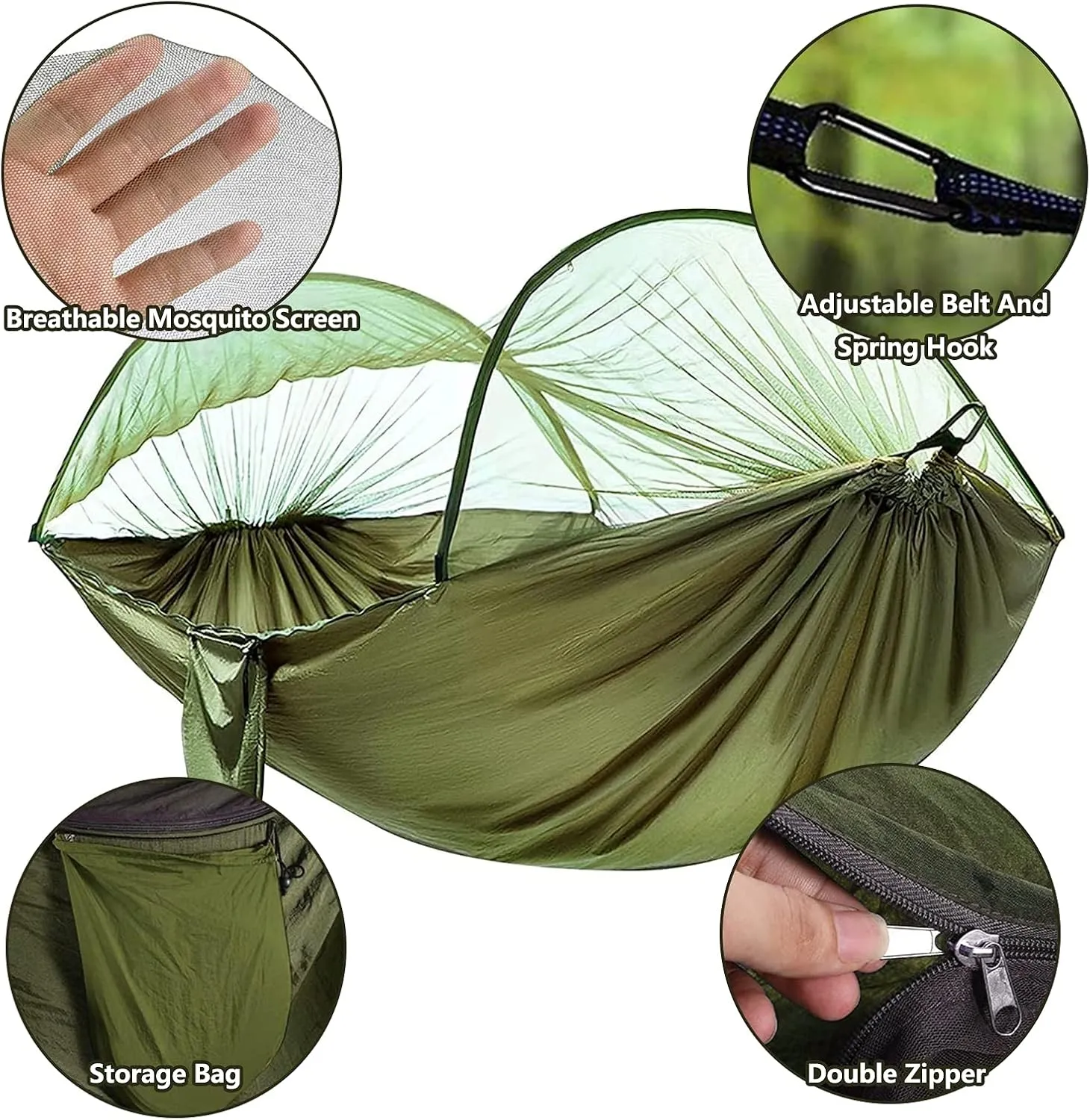 Travel Hammock with Mosquito Net, Lightweight Camping Hammock Hold Up to 200kg, Portable Outdoor Hammock for Camping Hiking Backpacking,Pink,250x120cm