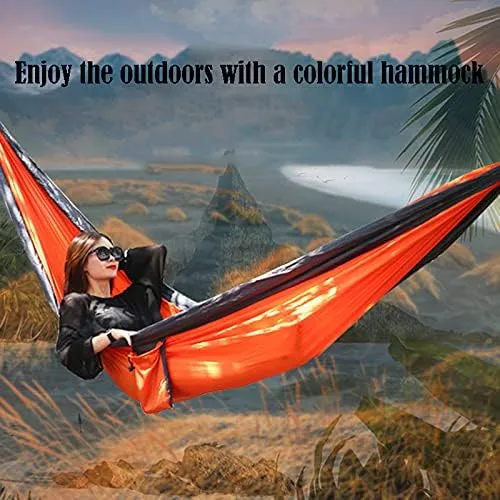 Tree Hammock for Camping, Portable Hammock, Folding Breathable Lightweight Comfortable Soft Durable - for Backyard, Hiking, Beach