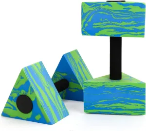 Triangular Aquatic Exercise Dumbbells, 2PCS Water Dumbbells, EVA Foam Water Weights, Water Fitness Exercises Equipment for Youth, Women, Adults