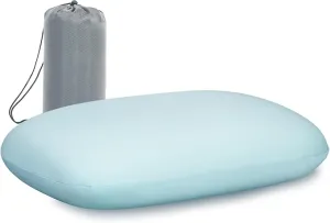 tuphen Camping Pillow Travel Pillow Cooling Memory Foam Pillows for Sleeping Camp Backpacking Airplane Trip Beach Outdoor Lightweight (Blue)