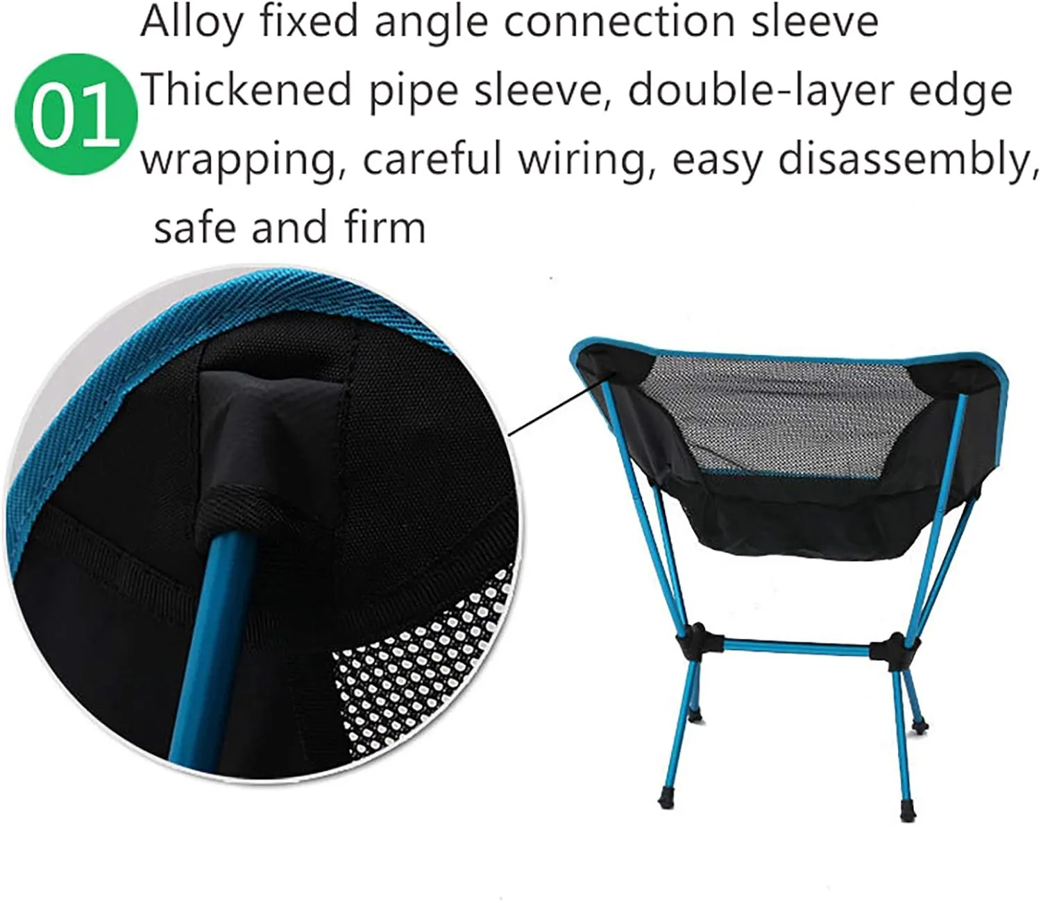 Ultralight Folding Camping Chair, Portable Compact for Outdoor Camp, Travel, Beach, Picnic, Festival, Hiking, Lightweight Backpacking