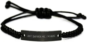 Unique Idea Hiking Gifts, Don't Bother Me, I'm Hiking, Unique Idea Black Rope Bracelet For Friends From Friends, Hiking gear, Hiking boots, Hiking trails, Hiking backpacks, Hiking poles