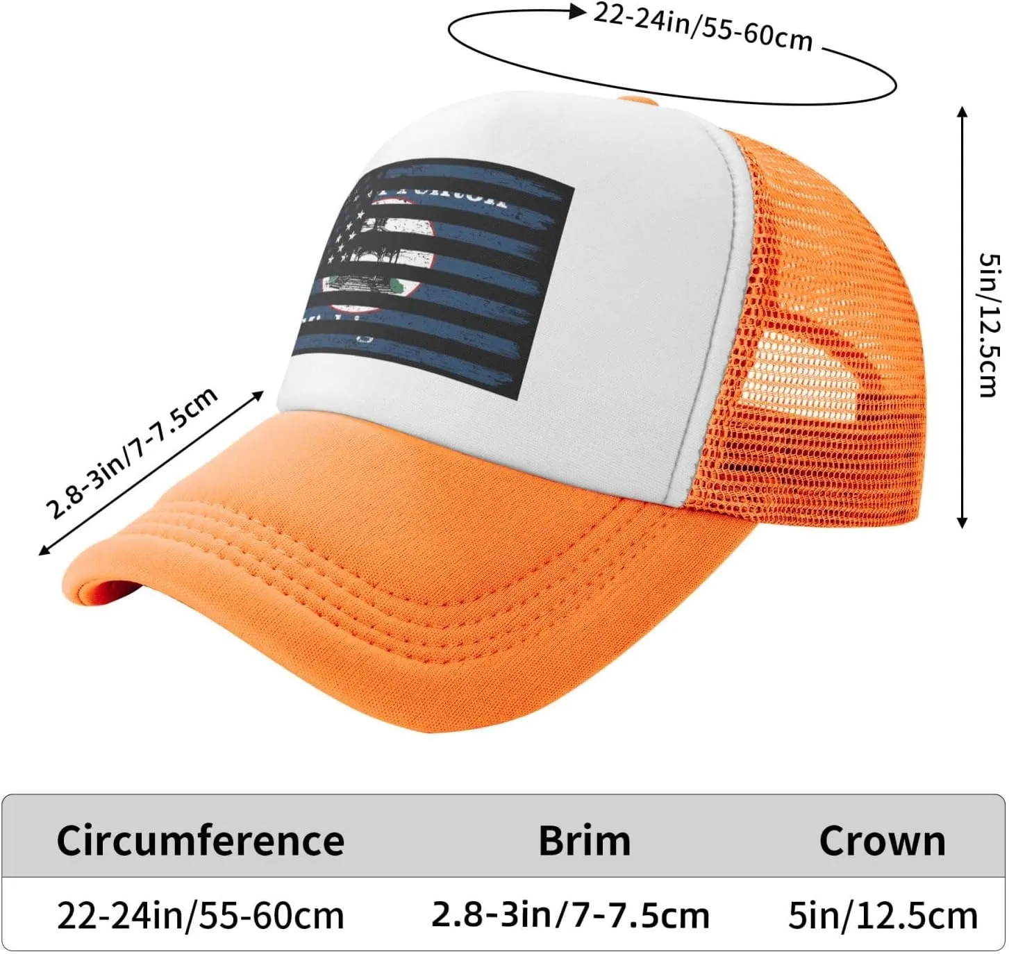 US and Flag of Fenton, Michigan Baseball Cap for Men Women Adjustable Breathable Mesh Trucker Hat Unisex