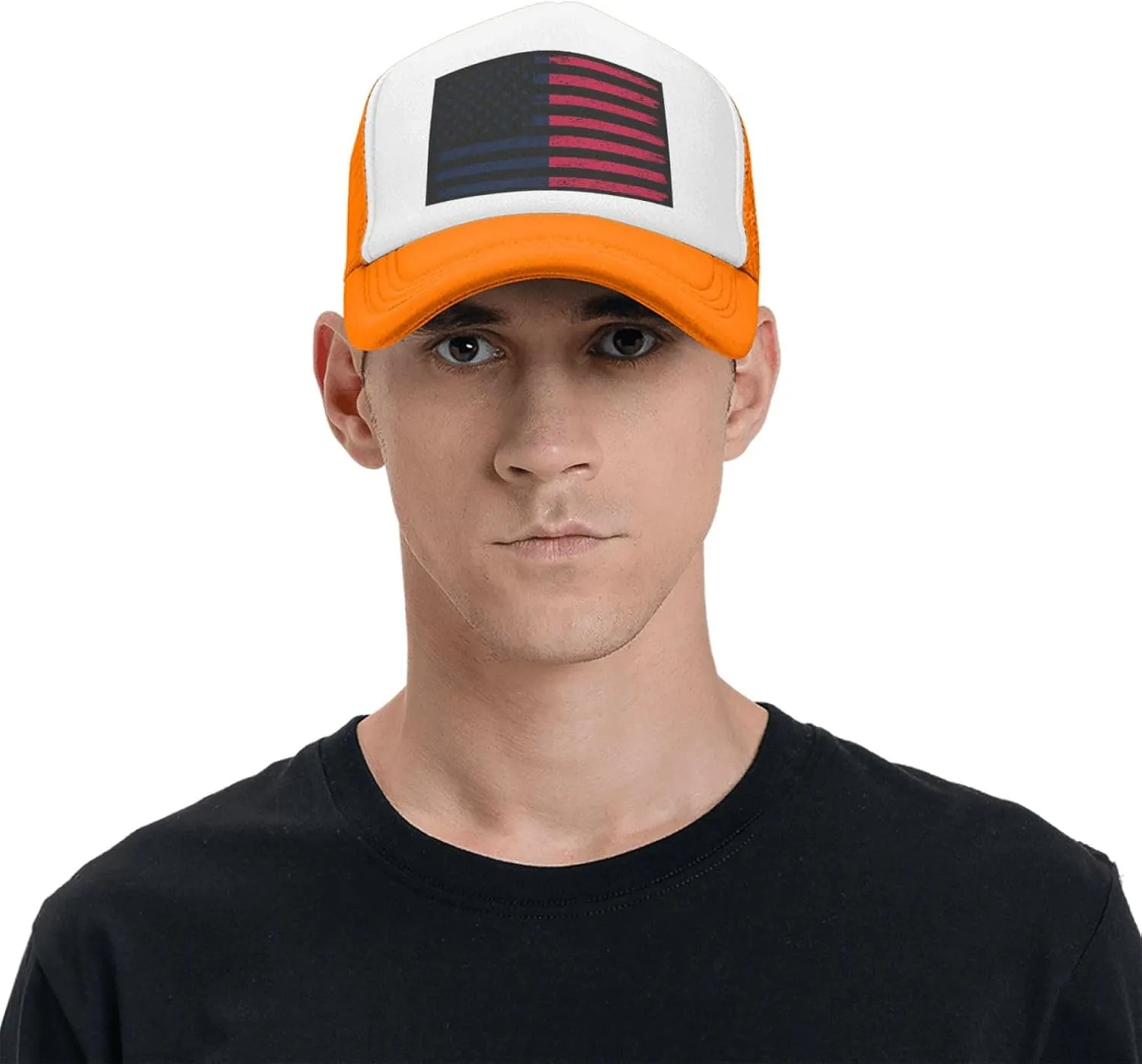 US and Proposed Flag for Saint Paris, Ohio Baseball Cap for Men Women Adjustable Breathable Mesh Trucker Hat Unisex