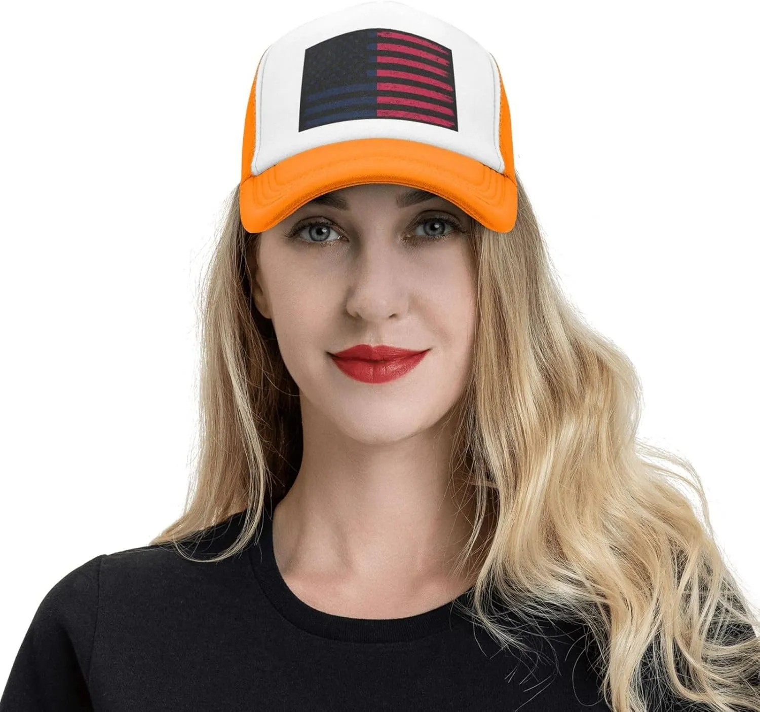 US and Proposed Flag for Saint Paris, Ohio Baseball Cap for Men Women Adjustable Breathable Mesh Trucker Hat Unisex