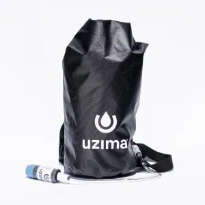 UZ-BP Backpack System- Gravity Water Bag That Provides Collection, Storage, Filtration, and Transportation All in One: 17.5L Capacity. WHO Certified Backpacking Water Filtration System.