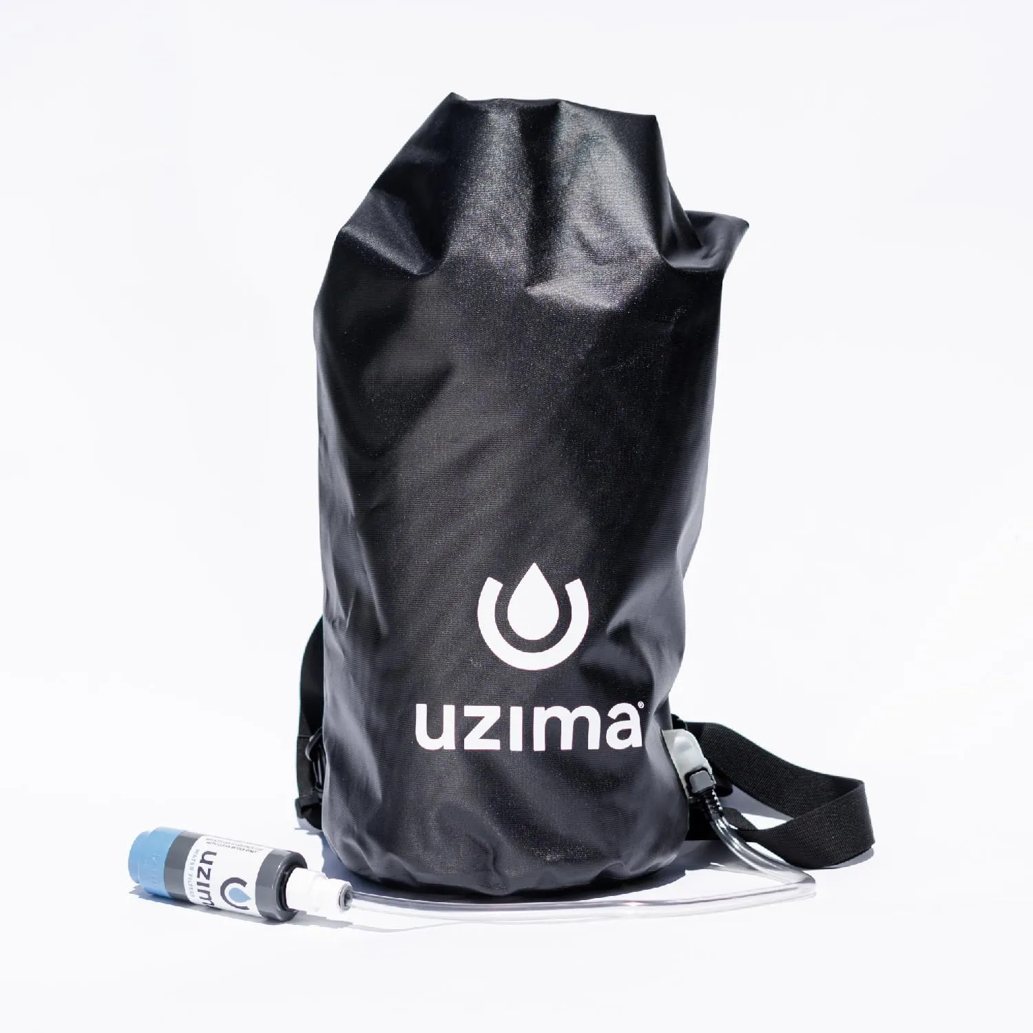 UZ-BP Backpack System- Gravity Water Bag That Provides Collection, Storage, Filtration, and Transportation All in One: 17.5L Capacity. WHO Certified Backpacking Water Filtration System.