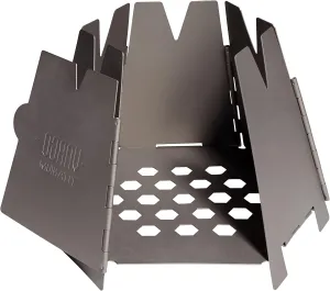 Vargo Hexagon Backpacking Wood Stove - Stainless Steel Camping Stove for Outdoor Cooking and Survival