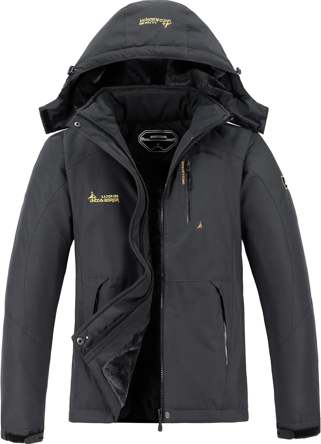 V.A.TOR 189 UNCO&BOROR Women Thermal Insulated Ski Jacket,Waterproof Windproof Coat with Hood for Hiking & Snowboarding