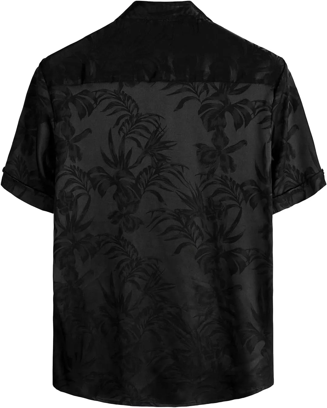 VATPAVE Mens Summer Jacquard Regular Fit Shirts Casual Button Down Short Sleeve Beach Tops with Pocket