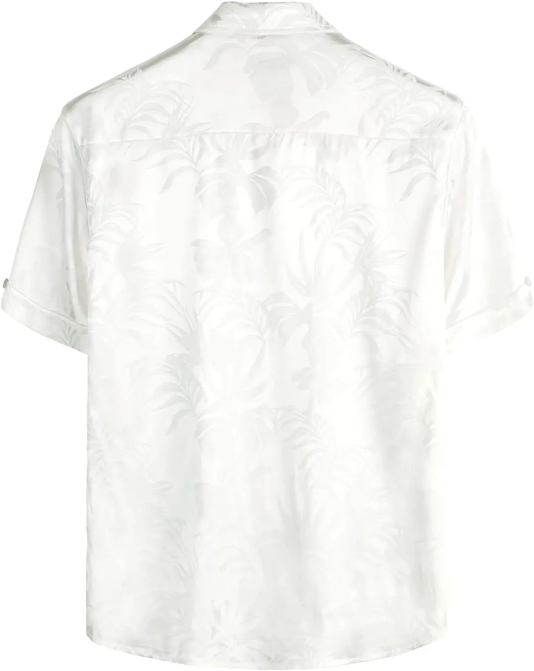 VATPAVE Mens Summer Jacquard Regular Fit Shirts Casual Button Down Short Sleeve Beach Tops with Pocket