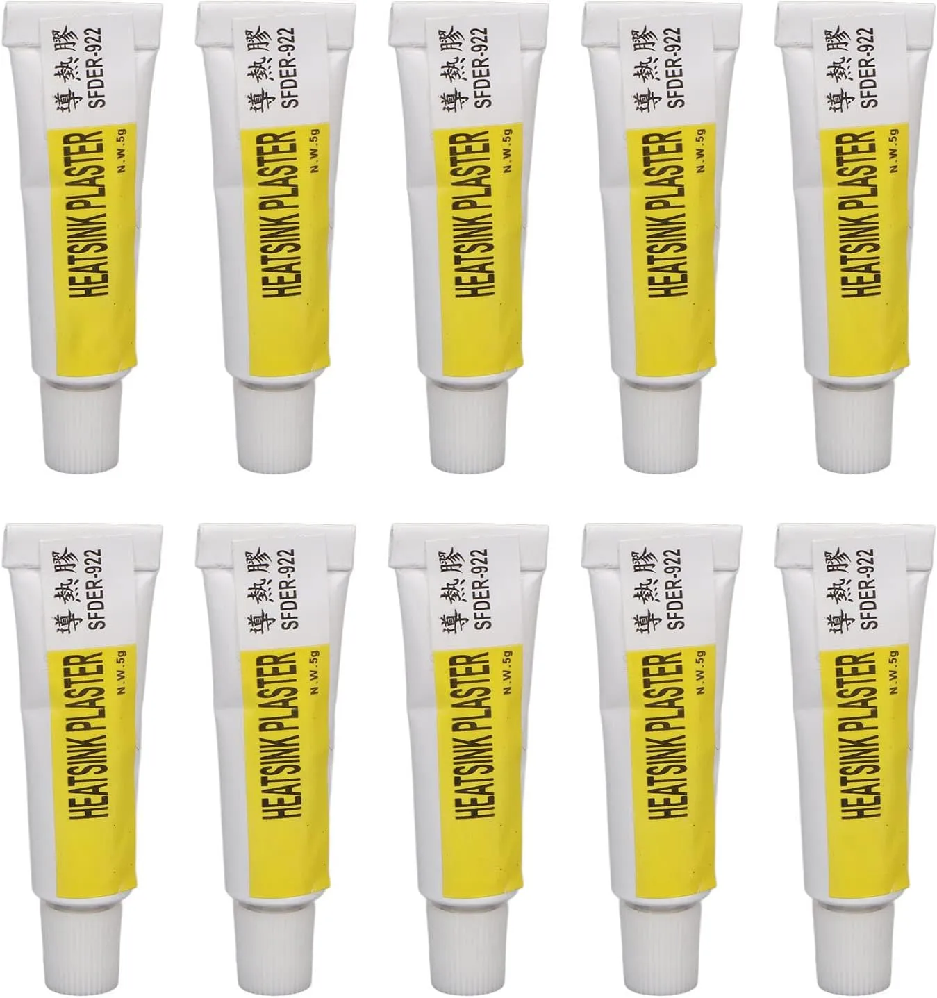 VBESTLIFE 10Pcs Heatsink Plaster, Silicone Grease Thermal Conductive Glue with Strong Adhesion, ‑60° to 300° Celsius, for MOSFET LED GPU Printer Chipset IC