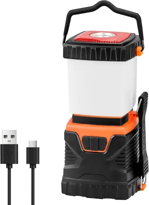 VEVOR LED Camping Lantern, All-in-one, 1000LM, 360° Illumination, 4 Lighting Modes, Rechargeable Outdoor Flashlight, USB Charging, Durable Robust Light, Ideal for Hiking Fishing Outages Car Repairs