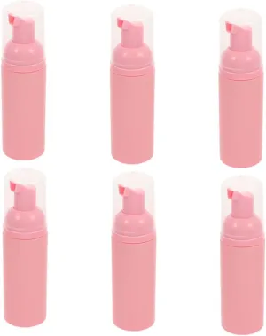 VICASKY 6pcs Travel Foam Pump Bottles Refillable Dispenser for Shampoo Liquid Hand Soap Portable Pump Bottles Spring-Loaded Button for Home Travel