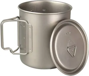 VICASKY Portable Titanium Pot Cup 750ml Foldable Cup for Outdoor Camping Hiking