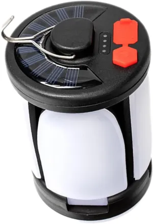 VICASKY Solar Powered LED Camping Lamp Portable Emergency Light for Hiking and Fishing Compact Design for Tents Patios and Gardens