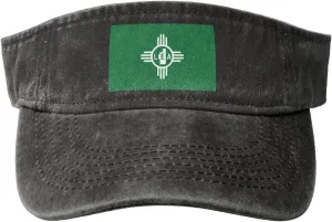 Vintage Flag of Lea County, New Mexico Sun Visor Hats for Women Men Cotton Adjustable Sports Empty Top Golf Cap