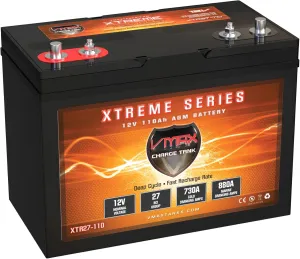 VMAX XTR27-110 compatible with Glastron power boat trolling motor marine deep cycle battery