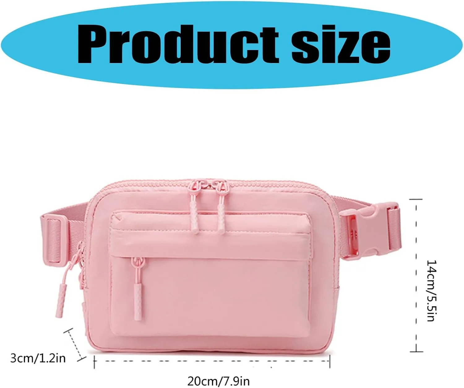 Waist Bag Small Crossbody Bag Fashion Waist Pack Solid Color Chest Bag With Adjustable Strap Belt Bag For Running Hiking