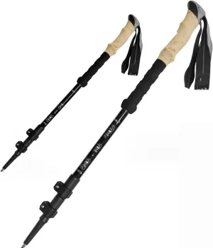 Walking Poles Set of 2, Ultralight Carbon Fiber Quick Lock EVA Grip Trekking Poles, Balance Support for Seniors, Women and Men(Black)