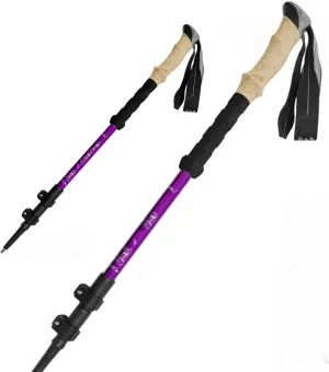 Walking Poles Set of 2, Ultralight Carbon Fiber Quick Lock EVA Grip Trekking Poles, Balance Support for Seniors, Women and Men(Purple)